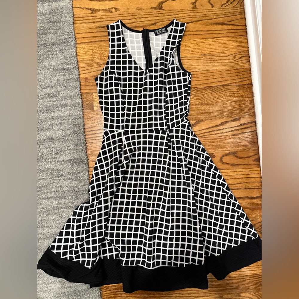 Papermoon Stitch Fix Black and White Grid Dress